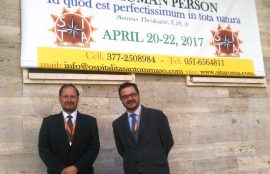 En la imagen, el Director del Instituto Berit de la Familia, Mauricio Echeverría, junto al Director del Centro de Estudios Tomistas, Ignacio Serrano.